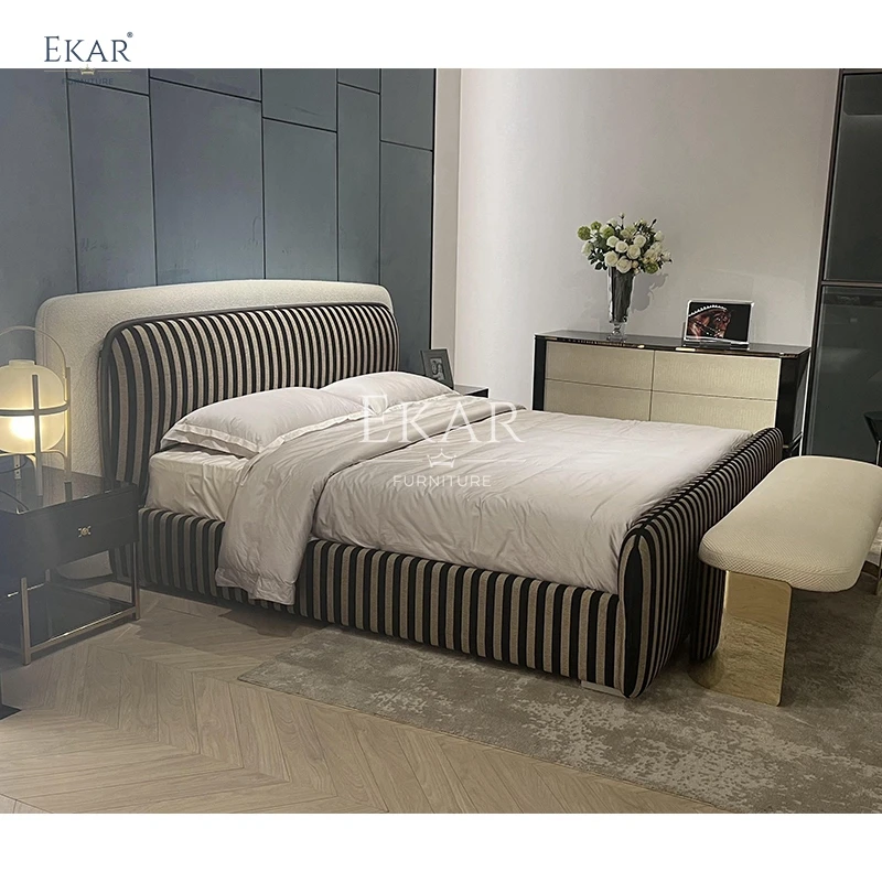 product new design luxury king size bed  designer bed   comfortable upholstered soft bed for elegant bedrooms-61