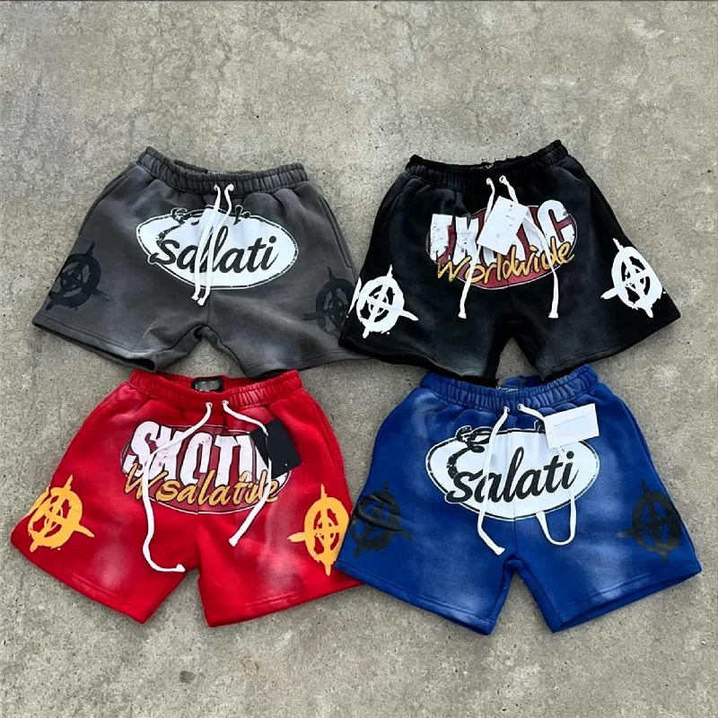 Men's Denim Shorts High Quality Vintage Casual Regular Fit 100% Cotton High Street Vintage Wash American Streetwear Y2k gallery 2