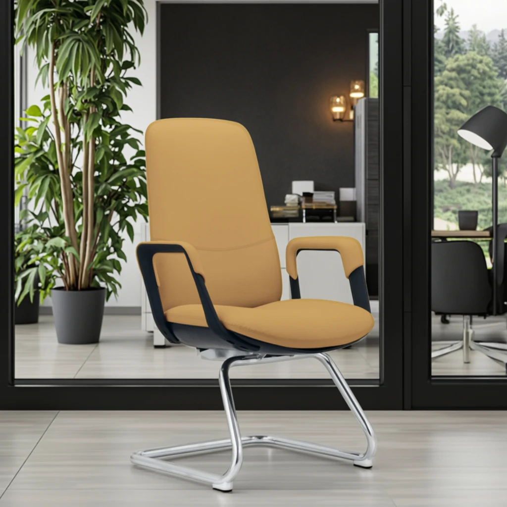 Basic Ergonomic Leather Executive Office Chair with Modern Design and Adjustable Height 5