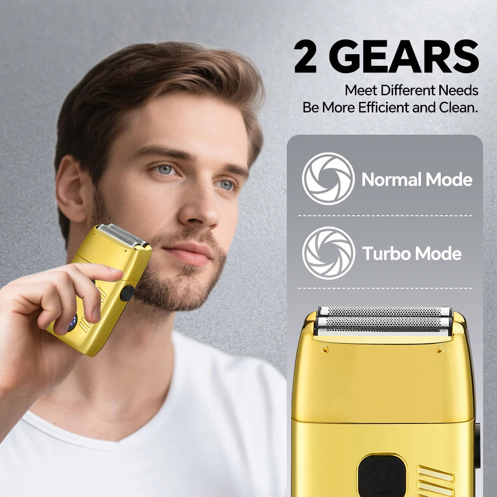 USB Charging Portable Electric Shaver for Men Reciprocating Beard Shaving Blade Face Grooming Kit for Home and RV Use details