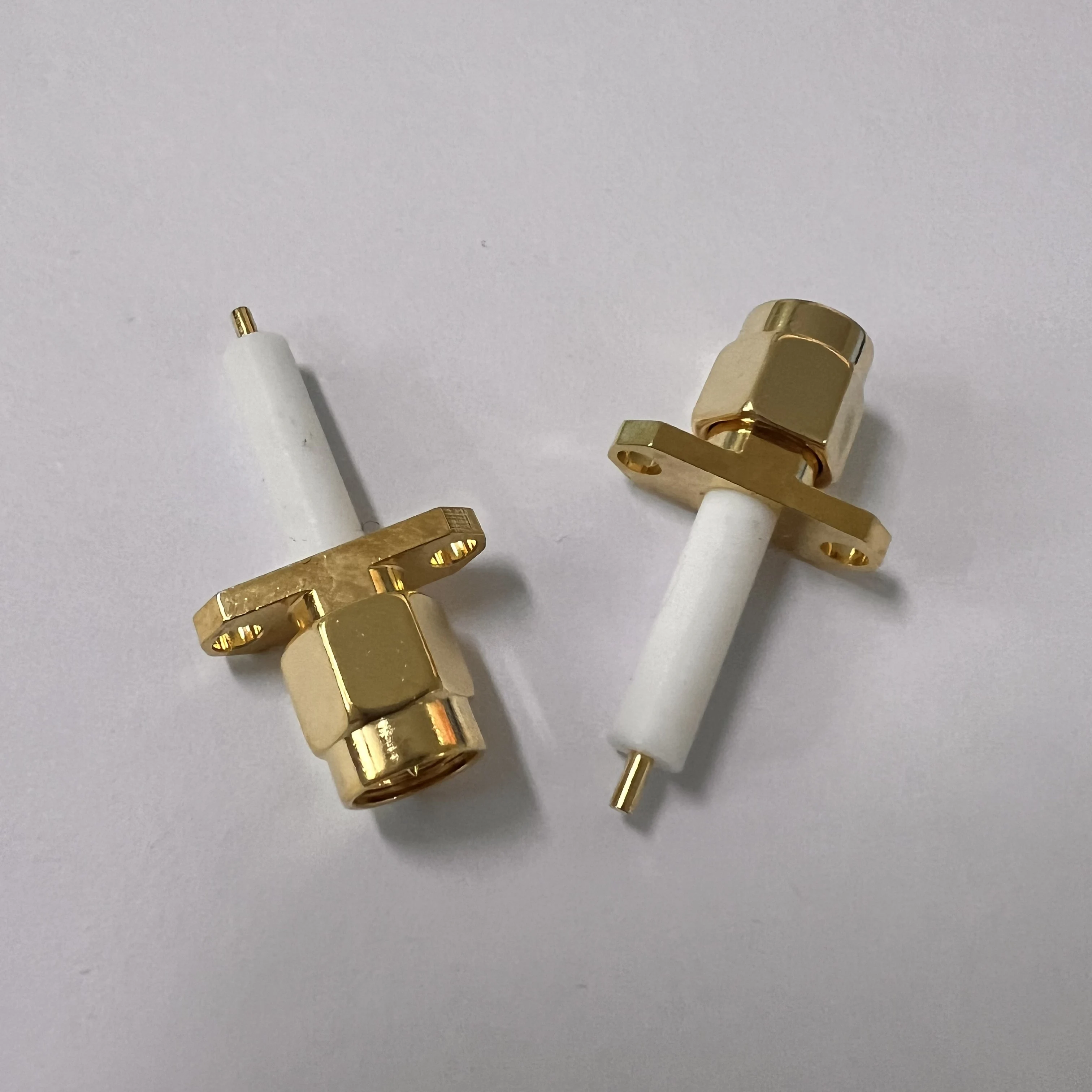 product sma jfd connector gold plated all copper sma male flange connector-2
