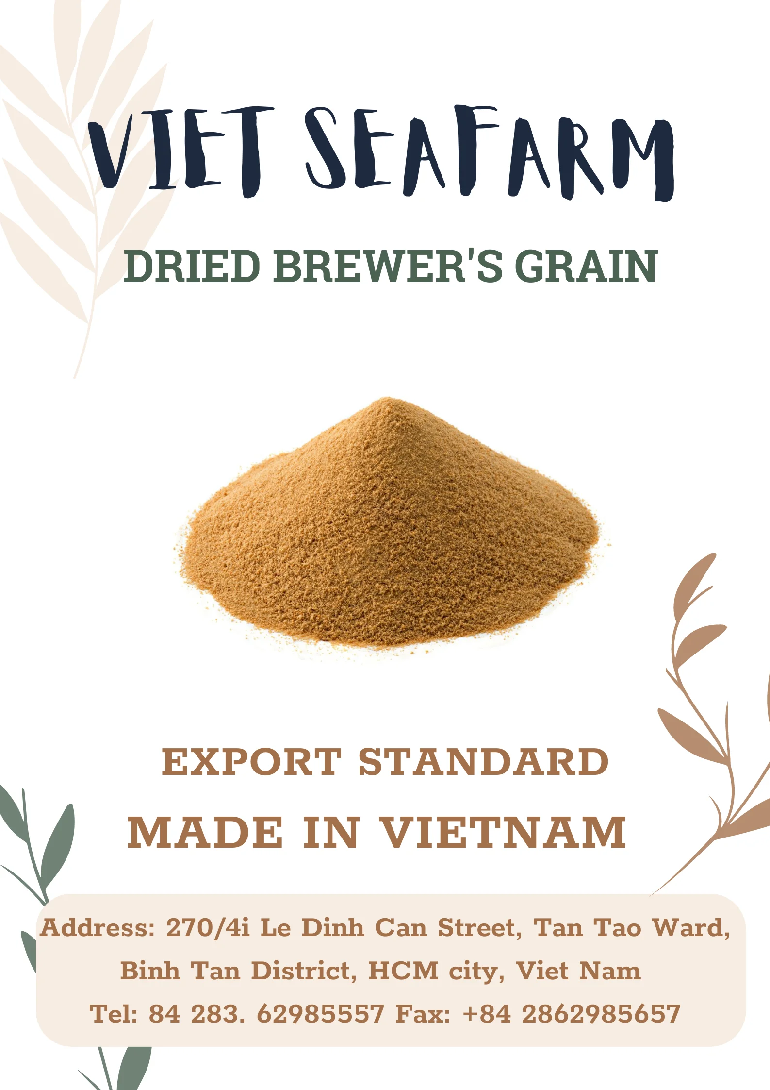 Ready In Stock! High Quality Dried Brewer's Grain Bear Meal Residue