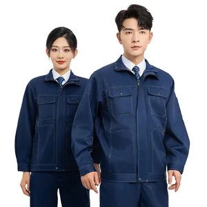 Spring Autumn Work Coverall Customized Unisex Wear-Resistant Thickened Anti-Static Acid-Base Polyester
