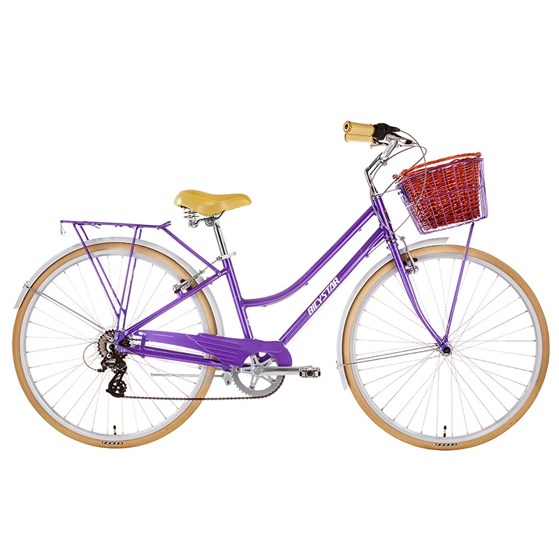 24 inch womens bicycle 24/26 Foldable Beach Cruiser Bike for Womens, 7 Speed Bike with Basket and Coffee Cup, Commuting Bicycles for Women, Lightweight Complete Cruiser Bikes for Ladies Adults Brake HANDLEBAR Firmstrong 7 Speed Women's 24