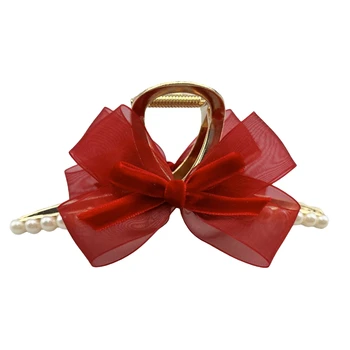 New sash bow hardware girls hair clips