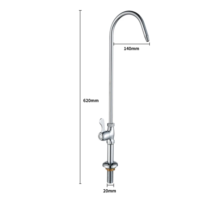 Triple 3 Way Outlet Lab Faucet Water Tap Brass Hot Cold Lab Gooseneck Sink Assay Faucet