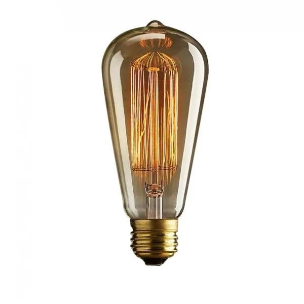 American Style ST58 ST64 40W Squirrel Cage Water Drop Tip LED Guide Lamp Antique Vintage Decorative Filament Edison Bulb