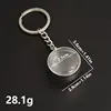 Porte-clés argenté [diamètre intérieur 25 mm - surface convexe]