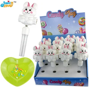 Hot Selling Plastic Shake Whistle Rabbit Funny Voice Candy Toys