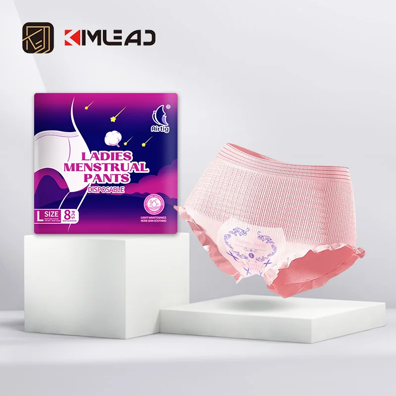 Calças descartáveis ​​menstruais Kimlead para mulheres adultas usando fraldas femininas fraldas para adultos