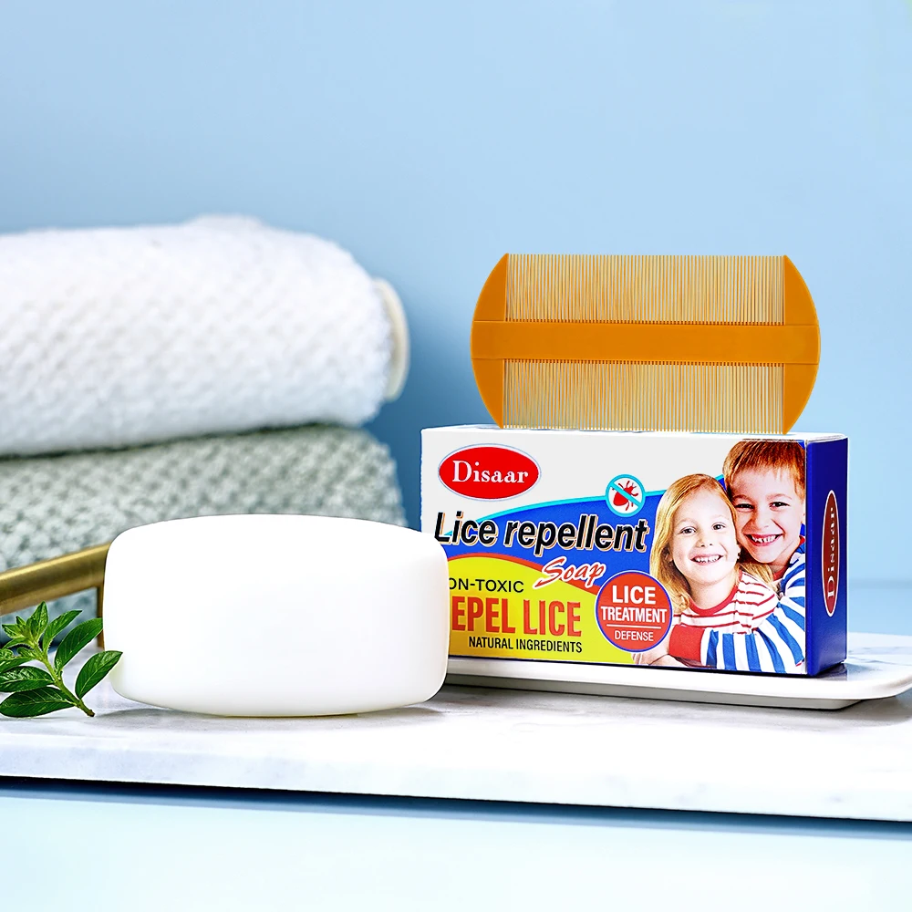 Peppermint & Lemon Extract Refreshing Oil Control Repel Lice Relieve Itching Lice Repellent Soap for Lice Remover Treatment