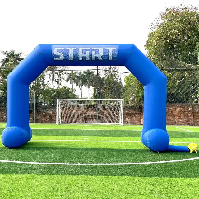 Start Finish Line Inflatable Arch with Powerful Blower, Hexagon Inflatable Archway for Race Outdoor Advertising Commerce