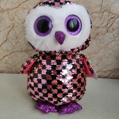 Xux Plush Cute Sequin Unicorn Owl Horse Rabbit Big Eyes Sequin Animal ...