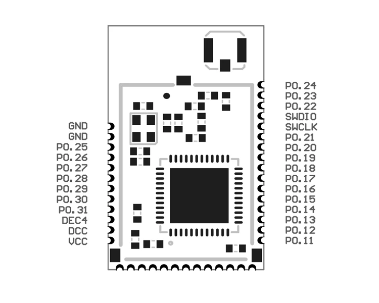 Small MS50SFB Bluetooth 5.0 Audio Transmitter Module nRF52832 Beacon Ble Module KC Certified