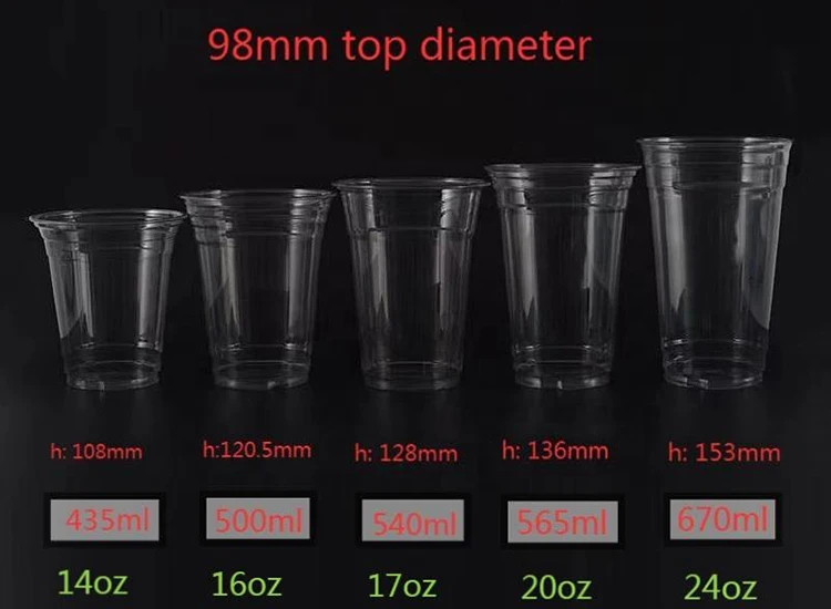 20 Oz 98 MM Plastic Cups