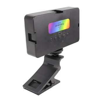 KALIOU W080 W081 Adjustable Video Lights Rechargeable Clip LED RGB Fill Light 1/ 4 Screw Hole for Camera Video Studio YouTube