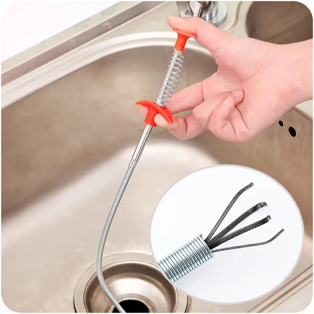 Wholesale Portable Drain Cleaner Snake Cleaning Dredge Remover Hair Sewer Filter Tool Spring Drain Snake Cleaner