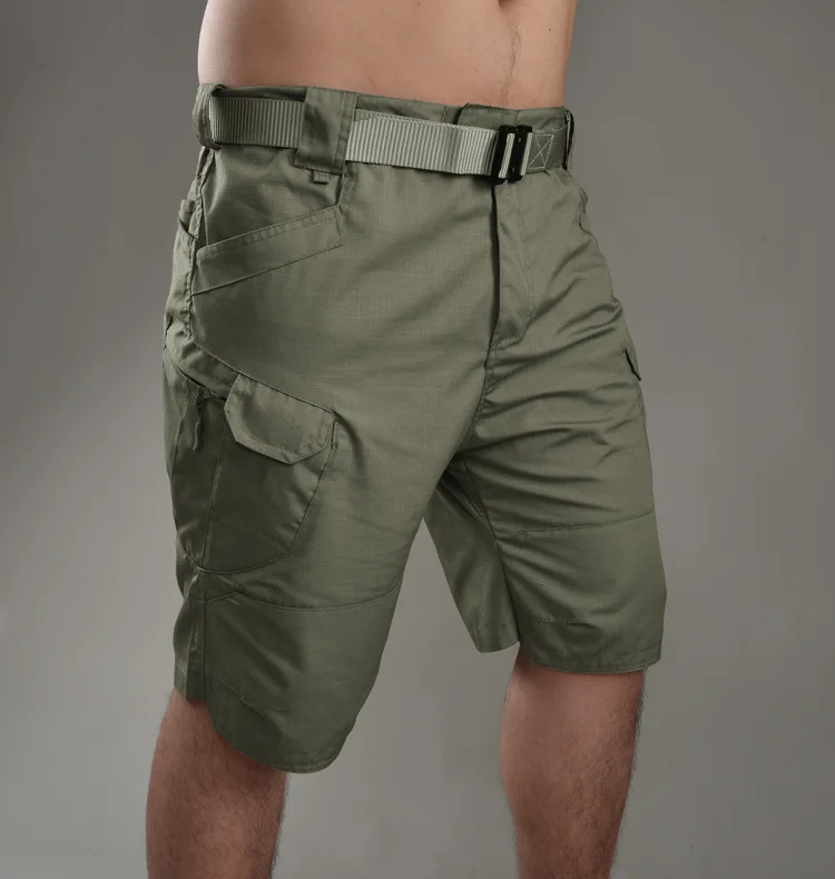 Summer Camouflage Plus Size 6 Pocket Waterproof Quick-Drying Half Pants Outdoor Training Tactical Cargo Shorts For Men845_voghion.com