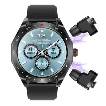 2-in-1 TWS Innovative tech Smart Watch Bluetooth Music Health Sports Features-Waterproof IP67 OLED iOS  Functions