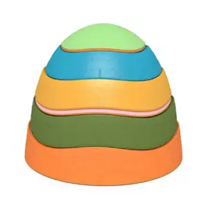Kids Step Stones PP Material Round Plastic Child Stepping Stones rainbow Colorful Balance Step Stones for Children Toys