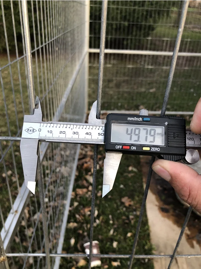 Chain Link Fence Panels 6' x 14' cross brace mesh 57mm x 57mm x 2.8mm wire tube 1½"(38mm) x 16 gague
