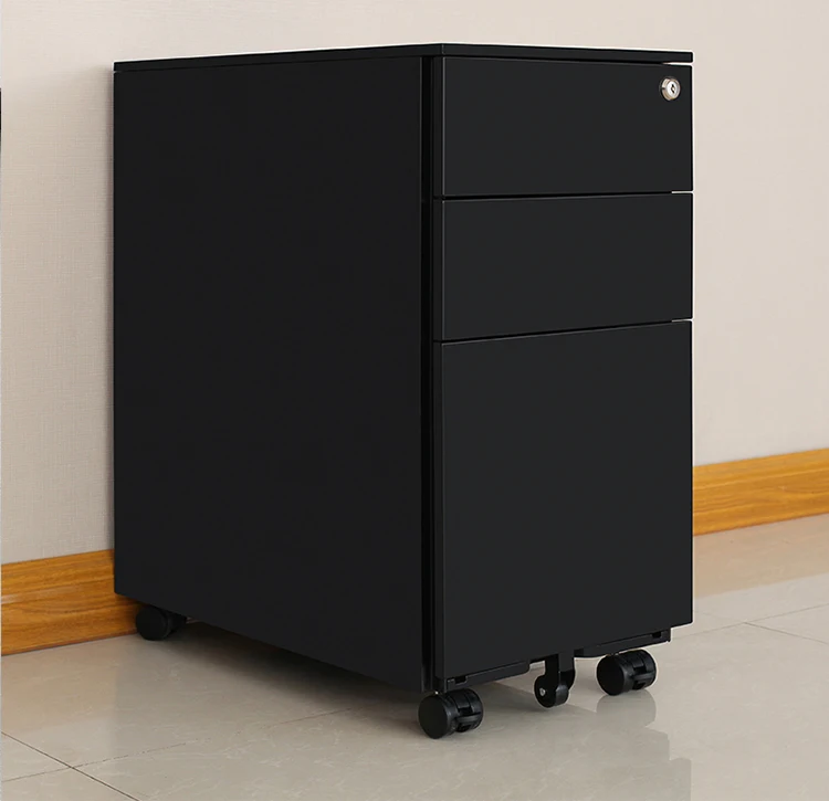 Easy Install Office Custom Metal Movable File Cabinet 3 Drawers ...