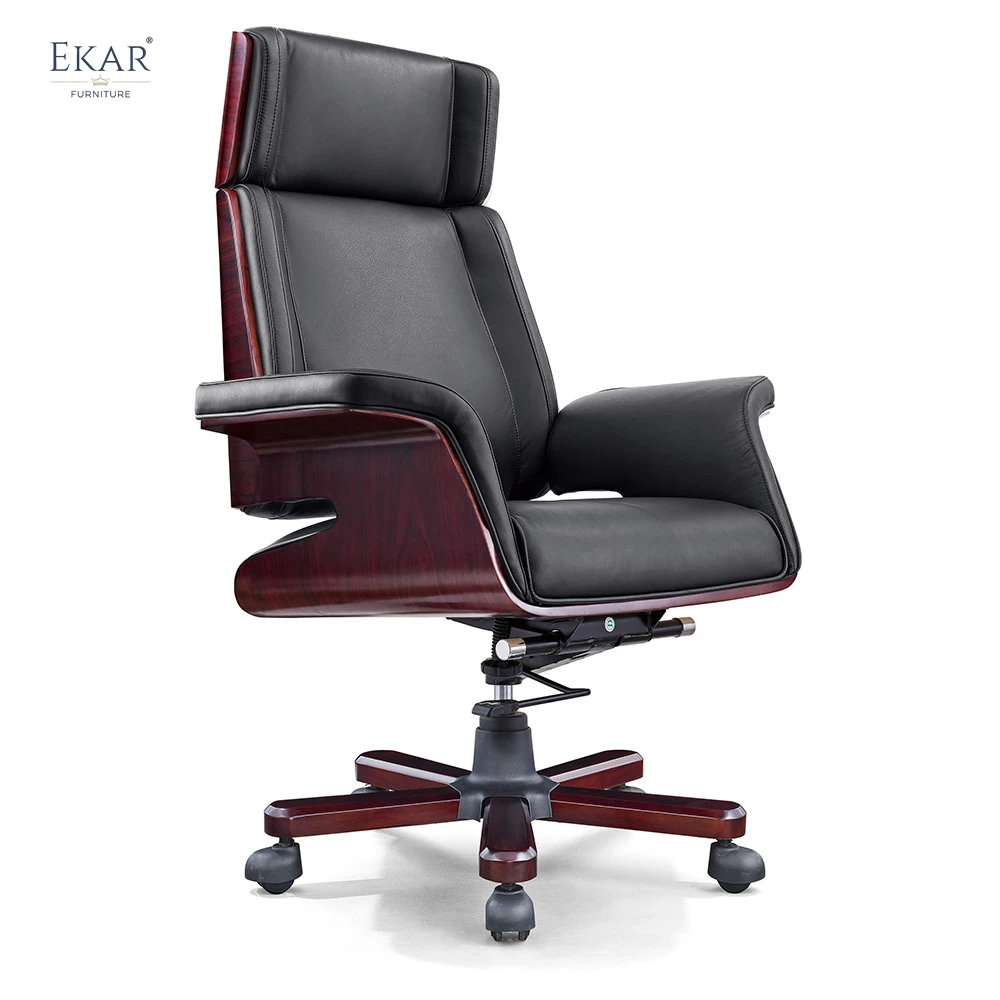 Luxurious Italian Imported Top-Grain Leather Executive Office Chair supplier