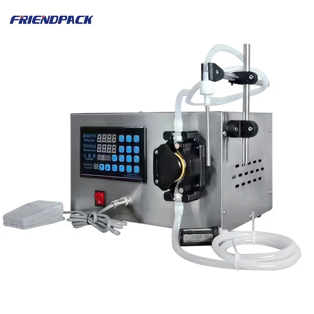 GFK680 Single Nozzle Automatic Pedal Control Peristaltic pump Drive Desktop Small Liquid Bottle Filling Machine Filler