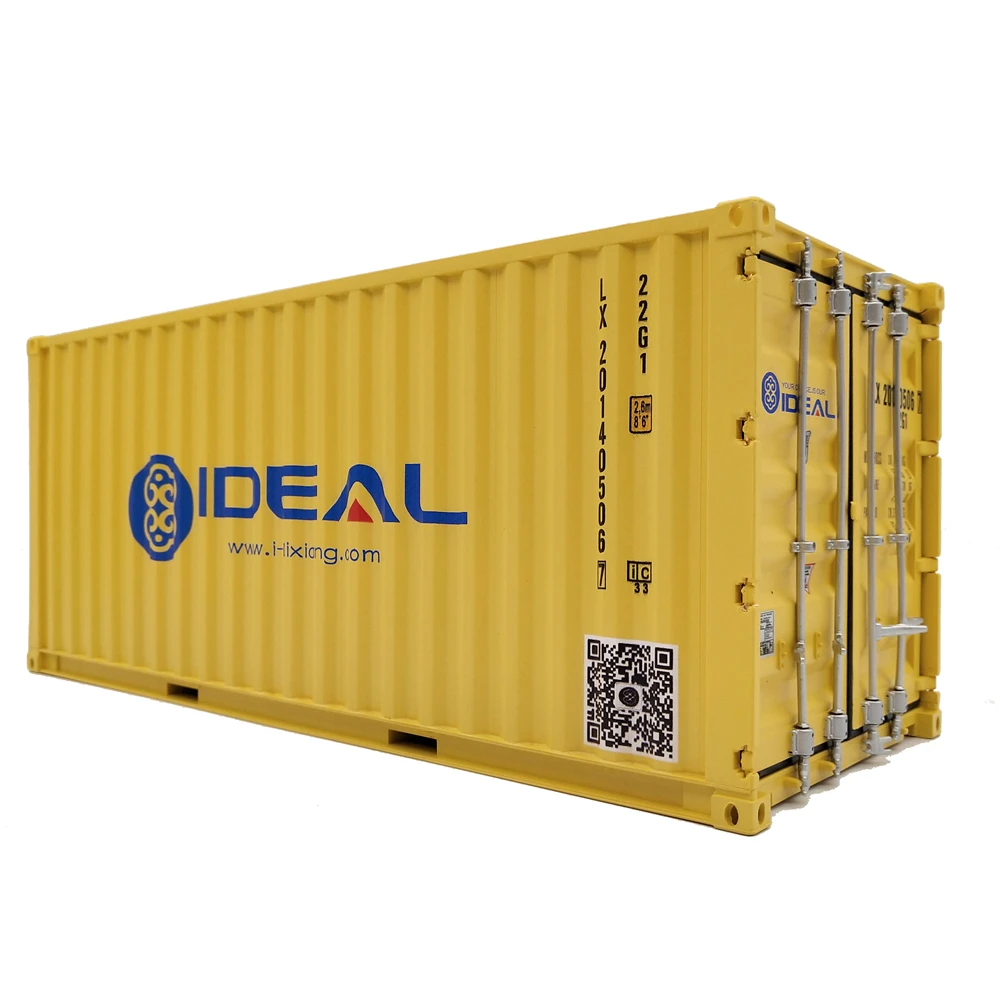 【A】30cm 1:20 IDEAL Logistics Yellow container miniature container scale model O.A.S ship model