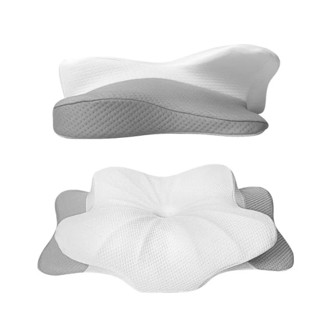 Ergonomic Cervical Memory Foam Pillow for Neck & Shoulder Relief  Washable Cover Ideal for Side, Back & Stomach Sleepers
