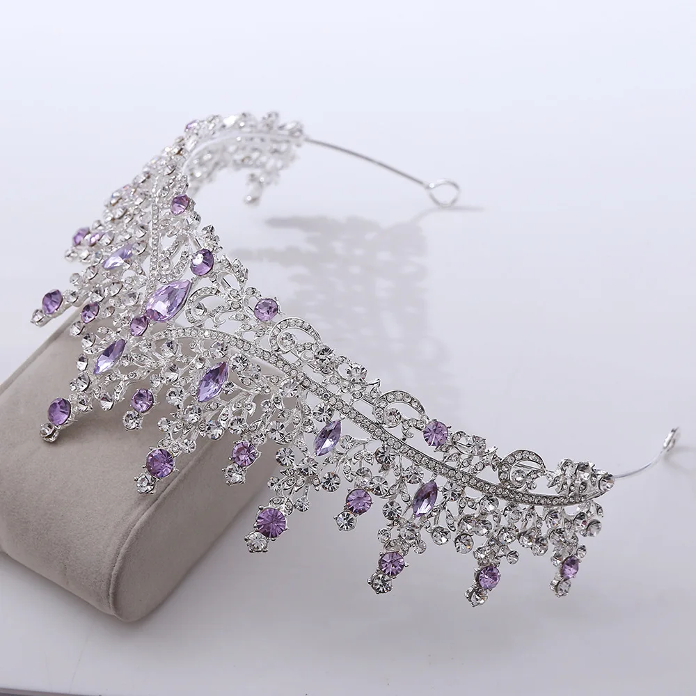 Couronne Cristal Couronne Strass Argenté Pour Femme Et Fille - Diadème  Princesse Mariage Fête - Cristal Élégant Accessoire Fête Cristal, image size:1000x1000