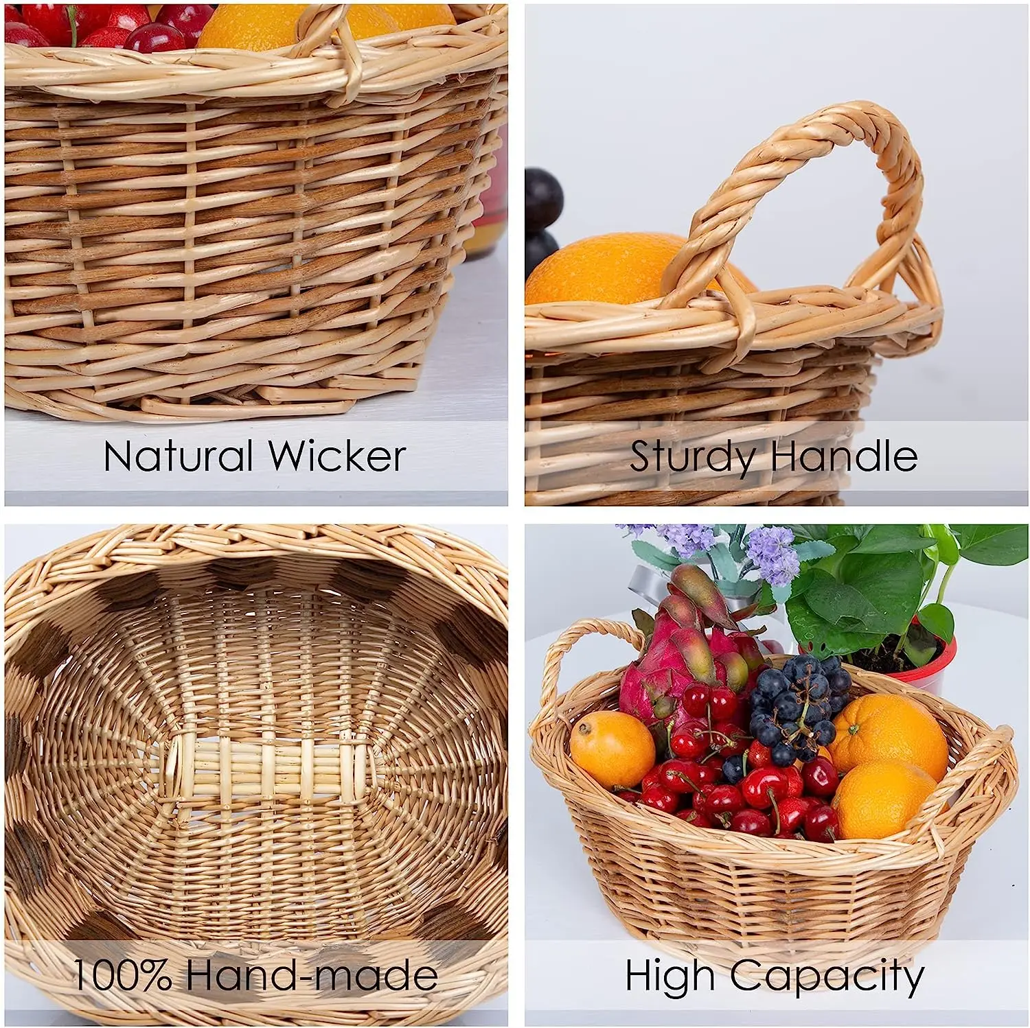 Versatile Garden Baskets Handle Flower Baskets For Birthday