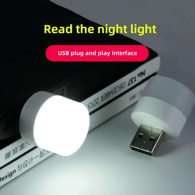 Portable Mini USB LED night light socket desk lamp computer mobile power charging head student car atmosphere night light manufacture