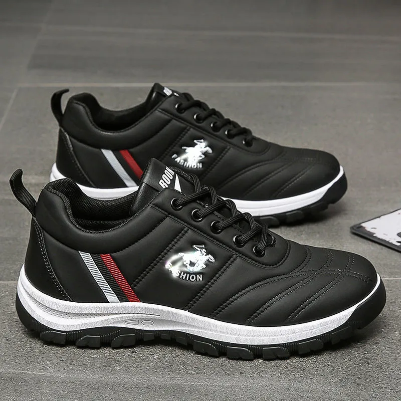 Новая модная повседневная кожаная мужская Корейская Спортивная прогулочная Мужская обувь для тренировок беговая