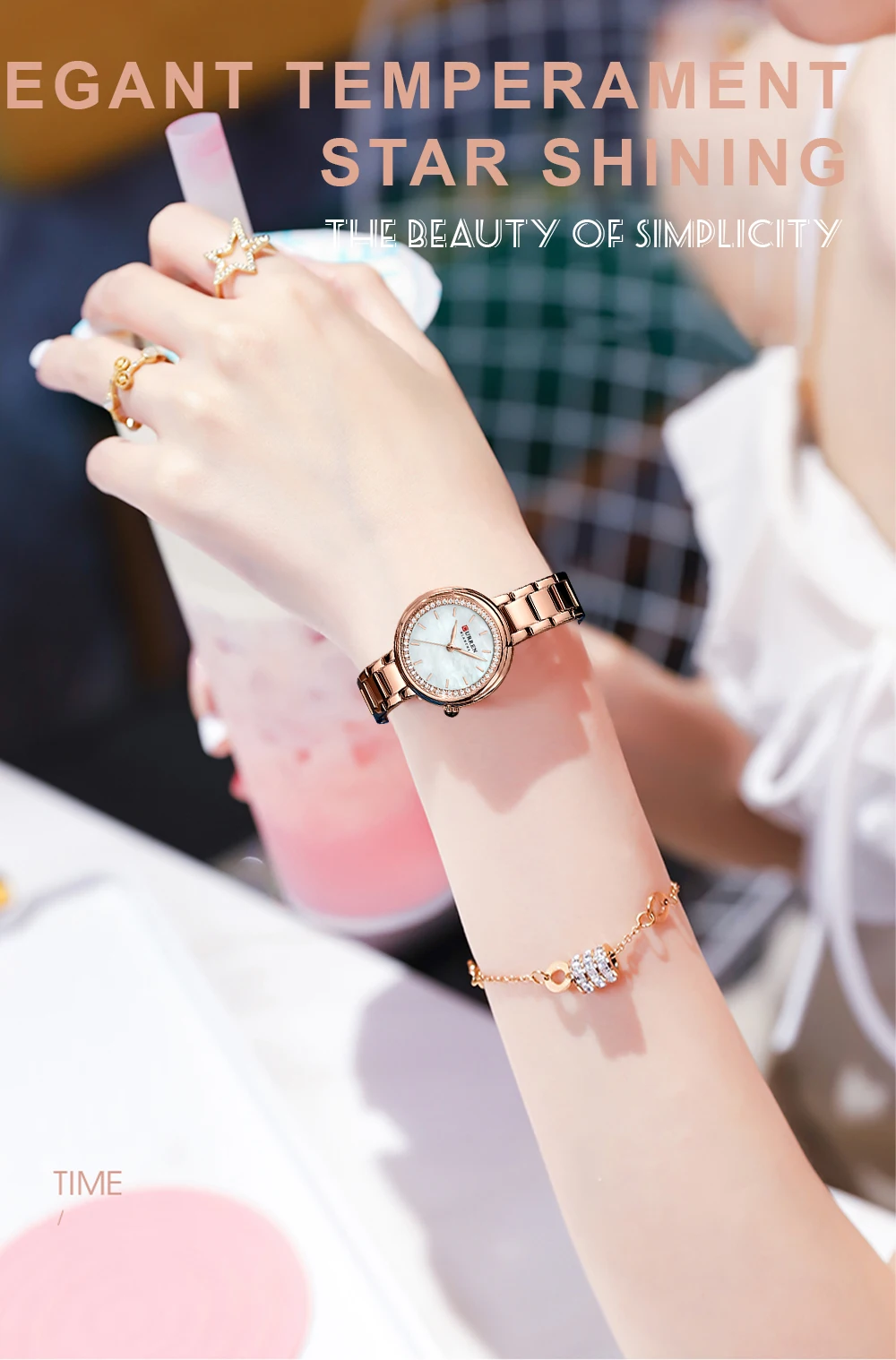 9089 High Quality Ladies Quartz Watch Casual Fashion Watch Diamond Set Steel Band Waterproof Watch Girl Gift Reloj De Mujer