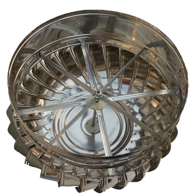Stainless Steel Non Power Roof Ventilator Wind Turbines Attic Air Vent Ventilating Fan