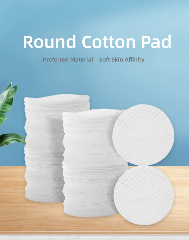 Premium Cosmetic Pure Cotton Pads Skin Care Round Organic Disposable