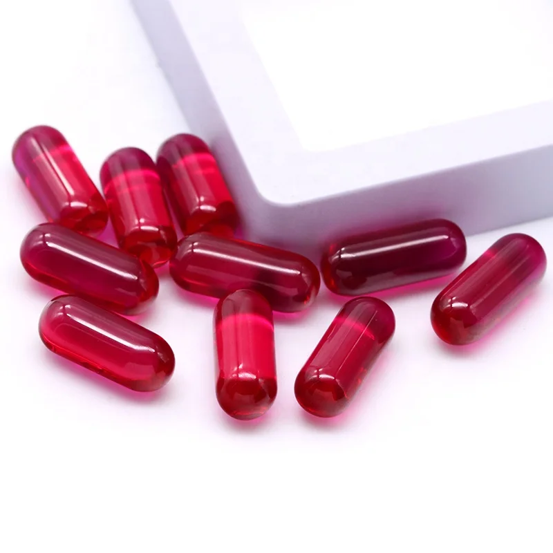 Synthetic Corundum Fancy Shape Circular Cylinder Ruby 5# Corundum Stones for Jewelry Wax Setting