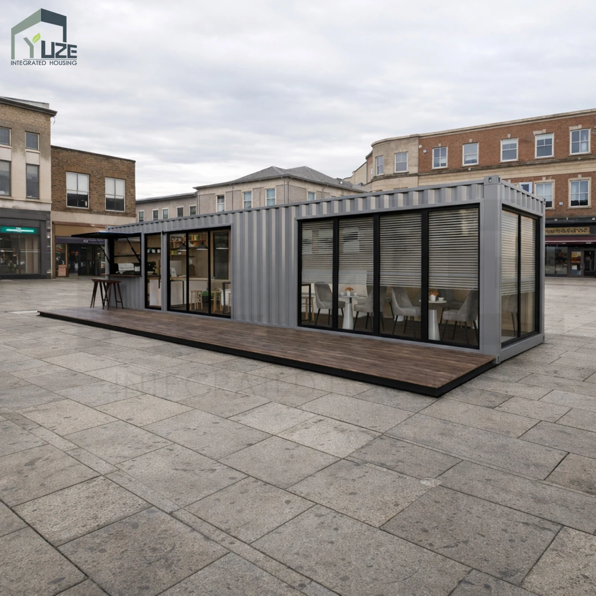 Durable Steel Structure 40FT Container Business Prefabricated Commercial Mobile Modular Coffee Shop Design