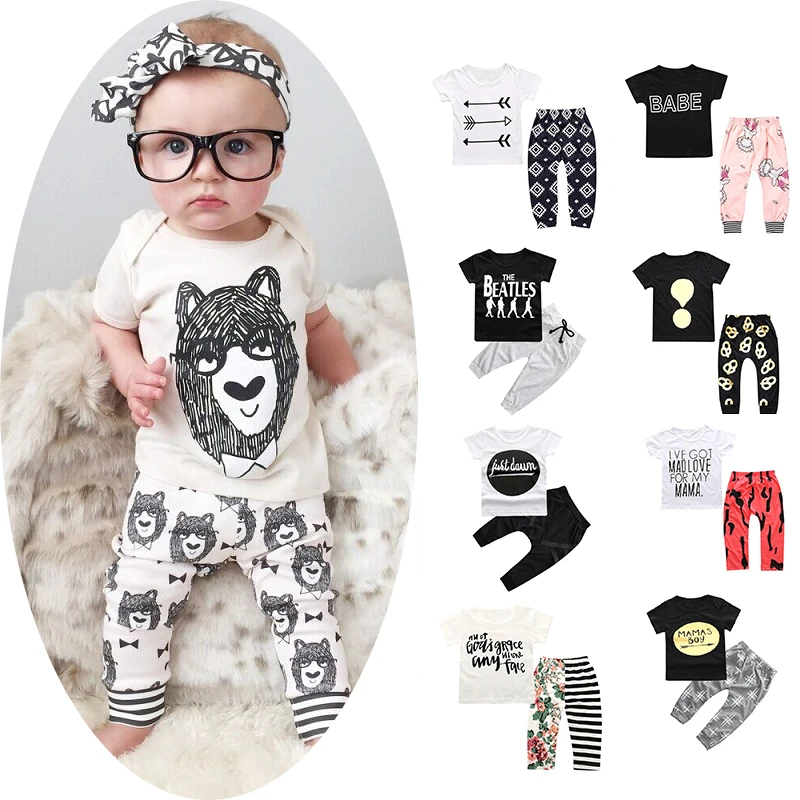 Baby Boys Girls Cotton T Shirt Pants 2pc Clothes Newborn Toddler Infants Summer Cartoon Animal Pyjamas Kids Clothing Set Buy Baby Clothes Sets Baby Outfits Boys Clothing Sets Product On Alibaba Com