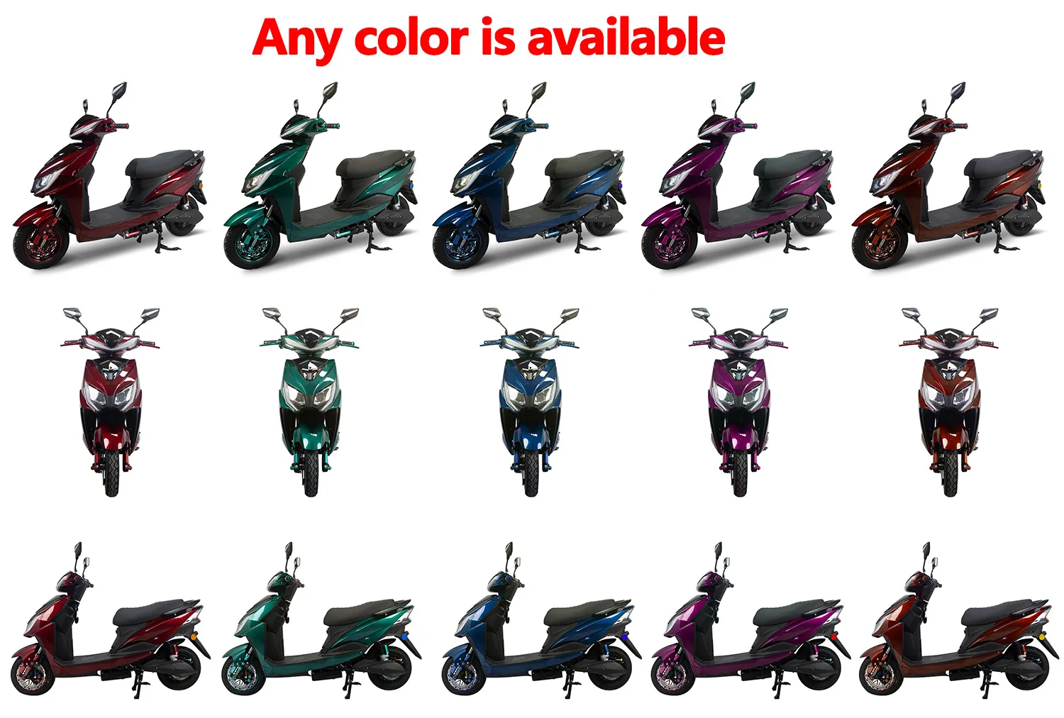 1000w-1500w Automatic Scooter Motorcycle 55km/h Electric Motorcycle