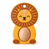 Anneau de dentition en bois de lion jaune