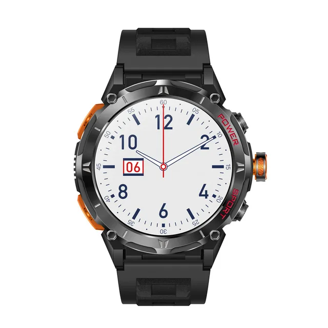 GPS Sport Watch 1.43inch AMOLED BT Call Compass Altimeter Barometer Men Smartwatch Reloj IP68 Waterproof Y18 Smart Watch