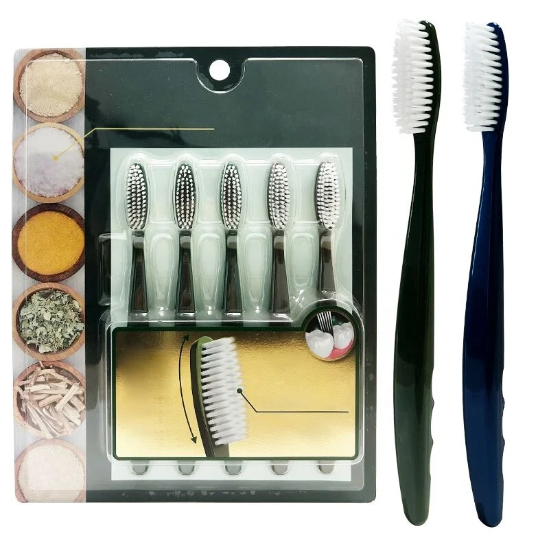 Big Head Toothbrush Export to South Korea Soft PBT Bristle Korean Long Head Plastic Toothbrush