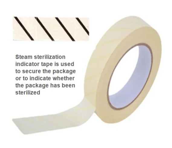 High Temperature Medical Steam Sterilization Instruction Tape Sterilize Chemical Indicator Tape Autoclave Indicator Tape