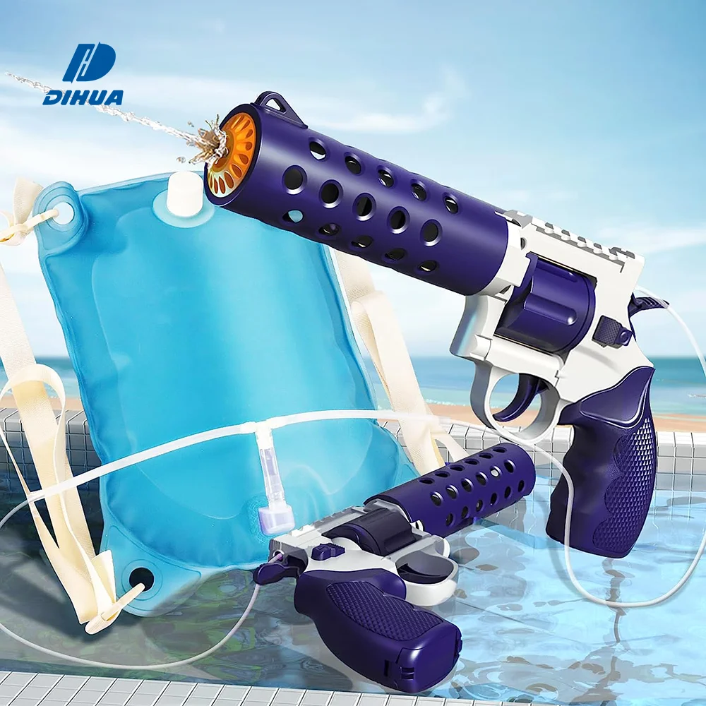 Dual Revolver Water Gun - Large-Capacity Backpack Toy
