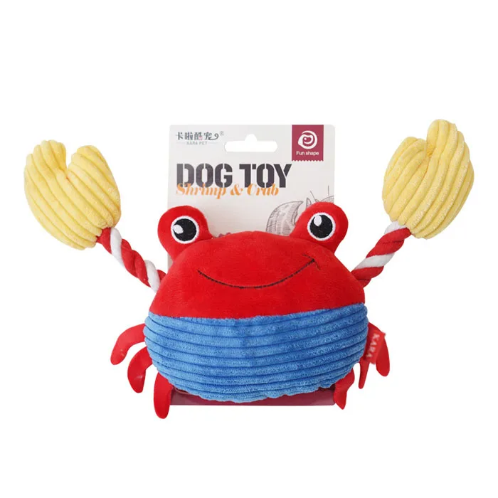 Shrimp Crabshaped Dog Plush Squeaky Toy Pet Biteresistant Toy Buy