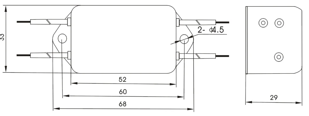 DEB1 Series Single Phase EMI Filter 220VAC 3A-20A Power Line Filter