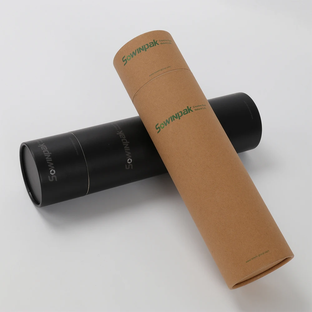 Custom Luxury Round Printed Eco-Friendly Biodegradable Kraft Cardboard Boxes Paper Tubes for Gift Packaging details