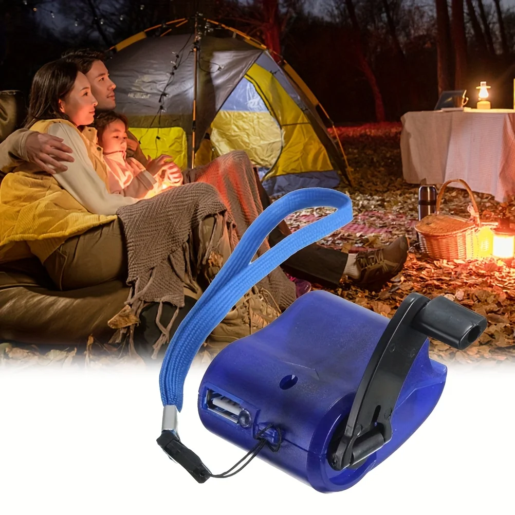 Hand Cranked Power Dynamo Generator Outdoor Emergency USB Charger for Mobile Phone Camera Travel Charger